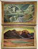 PR American Semi-Abstract O/C Landscape Paintings