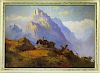 Romolo Liverani Alps Landscape Cottage Painting