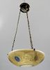 American Classical Glass Enamel Dome Chandelier
