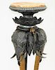 EXCEPTIONAL Moorish Cast Iron Elephant Pedestal