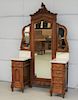 French Carved Fruitwood Lady's Dressing Vanity