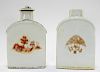 2 Chinese Export Armorial Porcelain Tea Caddy