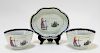 FINE 3PC Chinese American Sailor Porcelain Article