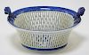 Chinese Blue Fitzhugh Openwork Porcelain Basket
