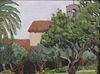 20th C. Signed Landscape w/ House Painting