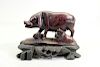 Chinese Carved Pig w/ Piglets