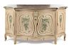 A Louis XV Painted Cabinet Height 39 1/8 x width 70 1/2 x depth 28 1/2 inches.