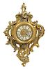 * A Louis XV Style Gilt Bronze Cartel Clock Height 25 1/4 inches.