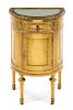 A Louis XVI Style Giltwood Side Cabinet Height 30 3/4 x width 19 3/4 x depth 13 1/2 inches.