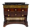 An Empire Flame Mahogany Commode Height 39 x width 44 x depth 20 1/2 inches.
