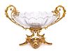 * A French Gilt Bronze and Cut Glass Center Bowl Width 18 inches.