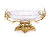 A French Gilt Bronze Mounted Cut Glass Bowl Height 11 inches.