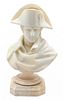 * A Continental Marble Bust of Napoleon Height 17 3/4 inches.