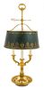 An Empire Style Gilt Bronze Bouillotte Lamp Height 31 inches.