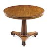 * An Empire Mahogany Center Table Height 27 3/4 x diameter of top 34 1/2 inches.