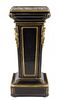 A Napoleon III Gilt Bronze Mounted Ebonized Pedestal Cabinet Height 54 1/8 inches.