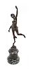 * A Continental Bronze Figure Height 20 7/8 inches.