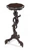 A Venetian Carved Figural Pedestal Height 29 1/2 inches.