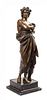 * A Continental Bronze Figure Height 30 1/4 inches.