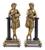 * A Pair of Continental Cast Metal Figures Height 15 inches.
