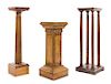 * A Group of Three Pedestals Height of tallest 41 inches.