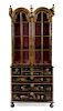 A Queen Anne Lacquered Bookcase Height 94 1/2 x width 39 1/2 x depth 20 1/2 inches.