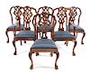 A Set of Fourteen Chippendale Style Mahogany Dining Chairs Height 41 inches.
