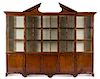 A William IV Mahogany Breakfront Bookcase Height 108 inches.