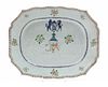 A Chinese Export Porcelain Shaped Oval Platter Width 15 inches.