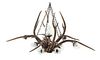 An Antler Chandelier Height 23 x width 52 inches.