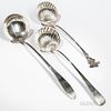 Three George III Sterling Silver Soup Ladles