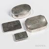 Four George III Sterling Silver Boxes