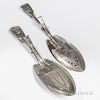 Two George III Sterling Silver Serving Tongs