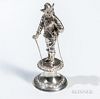 Continental Silver Figure of a Cavalier