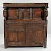 English Carved Oak Court Cupboard