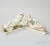 Pair of Staffordshire Pearl-glazed Earthenware Antony and Cleopatra Figures