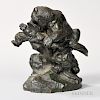 After Antoine-Louis Barye (French, 1795-1875)    Bronze Figure of a Bear Attacking an Owl