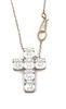 A Silvertone and Cubic Zirconia Cross Chain Length of chain 16 1/2 inches.