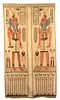 An Appliqued Egyptian Motif Textile 7 feet 8 inches x 4 feet 2 inches.