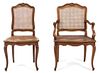 A Set of Seven Louis XV Style Mahogany Dining Chairs Height 38 inches.