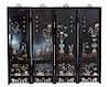 A Set of Four Chinese Hardstone Embellished Hardwood Panels Height 35 inches.