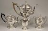 4-PIECE AMERICAN FEDERAL SILVER TEA AND COFFEE SET