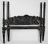 19TH C. ANGLO INDIAN CARVED EBONY BED