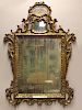 18TH C. ITALIAN CARVED AND GILDED MIRROR