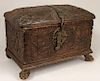 18TH C. SPANISH COLONIAL CARVED DOME-TOP BOX