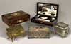 (on 5) LOT OF  VARIOUS 19TH C. BOXES