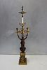 Empire Gilt and Patinated Bronze Figural Candlebra