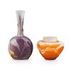 GALLE Two cabinet vases