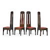 CHARLES ROHLFS Four tall-back chairs