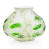 TIFFANY STUDIOS Fine wheel-carved glass vase